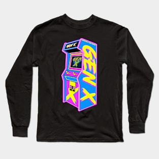 Gen X Arcade Cabinet Long Sleeve T-Shirt